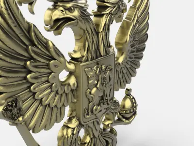 Russian Coat of arms gerb 3D print model