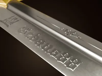 Customizable Medieval Sword - Ancient Weapon 3D model