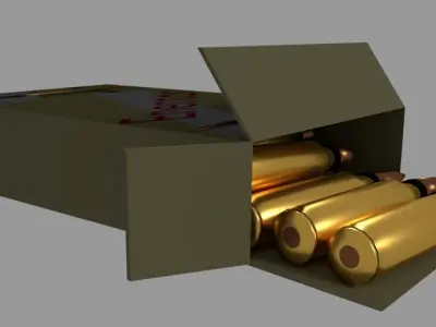 Ammo Package Free low-poly 3D model