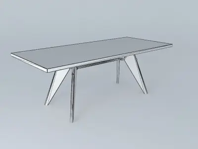Small EM Table Jean Prouvé 1950 Free 3D model