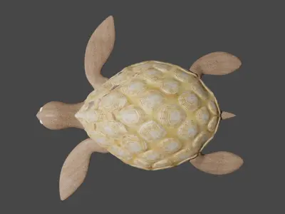 Turtle figurine Free low-poly 3D model
