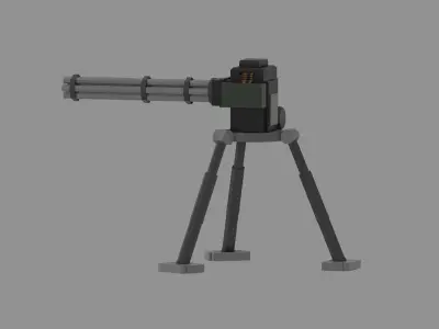 Sentry Gun Low-poly 3D model