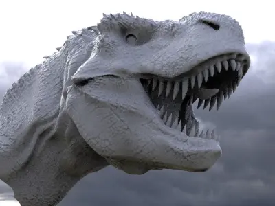 T Rex Head Sculpture 3D model