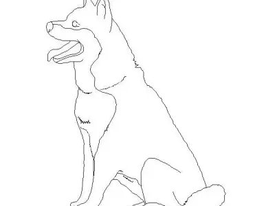 Dog 1 2D Free 3D model