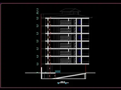 Mixed Use Apartment Building with Commercial Ground Floor 3D model
