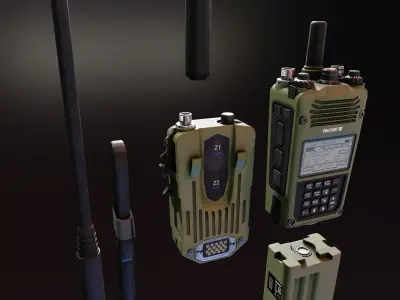 PRC 163 Falcon 4 Radio Low-poly 3D model
