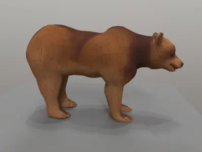 BEAR LOWPOLY Low-poly 3D model