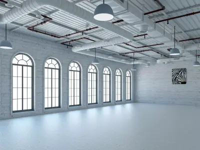 Loft office interior 2 3D model