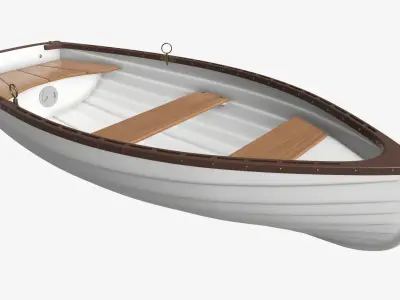 Traditional rowing boat 03 v2 3D model