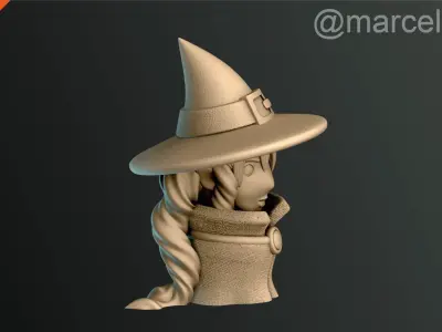 Classic Witch Halloween Decoration Free 3D print model