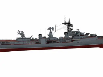 Kanin-class destroyer Low-poly 3D model