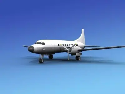 Convair CV-340 Unmarked 1 3D model