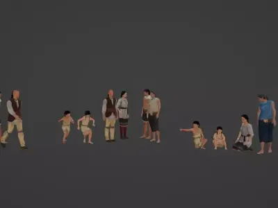 Native American People 3D Model Collection
