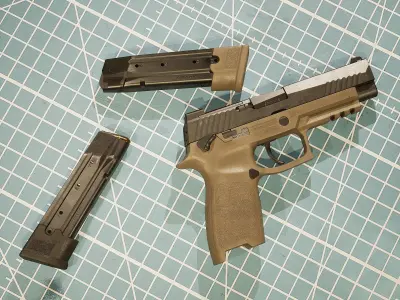 SIG P320 M17 Low-poly 3D model