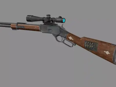 Dragon Sniper Rifle M73 Virtus Game Ready Low-poly 3D Model Low-poly 3D model
