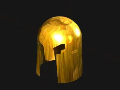 578 polygons spartan helmet Low-poly 3D model