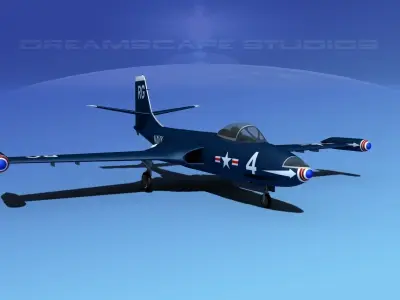 McDonnell F2H2 Banshee V04 3D model