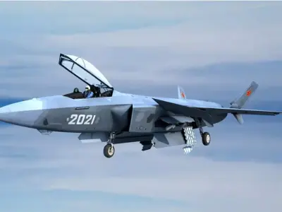 Stealth fighter jet Low-poly 3D model