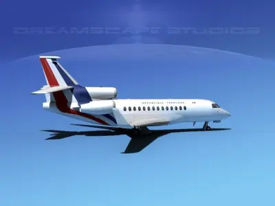 Dassault Falcon 7X France 3D model