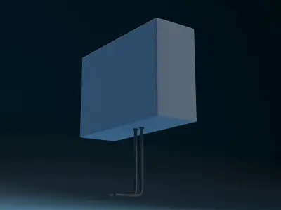 Cartoon Air Conditioner External Part 3D model