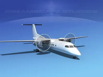 De havilland Canada DHC-8-Q300 LP SS  3D model