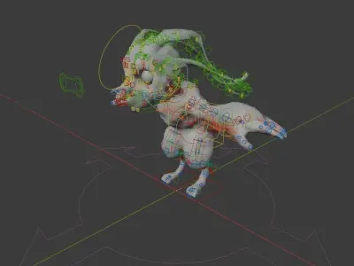 Crow Character Model Free low-poly 3D model