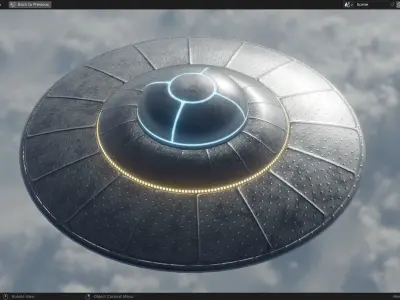 UFO SAUCER Low-poly 3D model