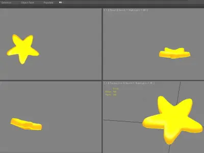 Cartoon starfish Low-poly 3D model