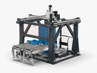 Gantry Palletizing and Packing Truss Manipulator 3D model