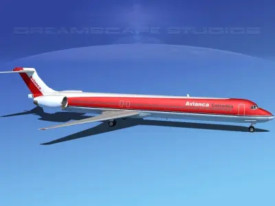 McDonnell Douglas MD80 Avianca 3D model