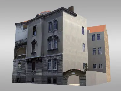 Old Baroque Villa Low-poly 3D model