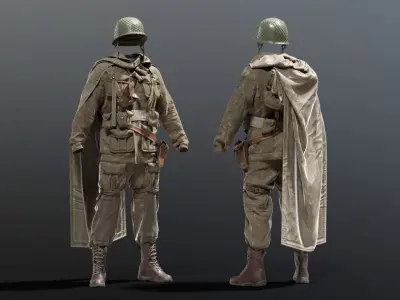 SOLDIER WWII USA 3D model