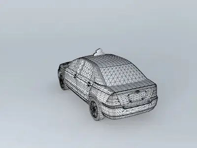 Bluebird taxi Free 3D model