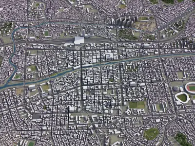 Daejeon Low-poly 3D model