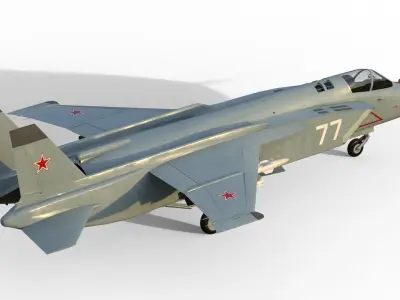 Yak-141 VTOL jet fighter 3D model