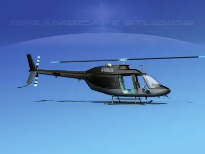 Bell OH-58B Covert 2 3D model