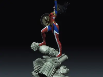 Wonder woman from DC COmcis STL for 3d printing 3D print model
