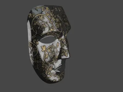Metal mask Low-poly 3D model