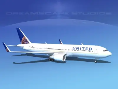 Boeing 767-300 United Airlines 3 3D model