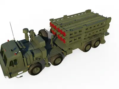 S-350 missile system 50P6E 3D model
