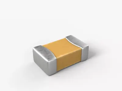 SMD Capacitor with 2K PBR textures 3D model