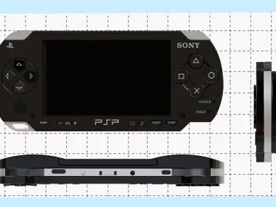 PSP portable playstation 3D model