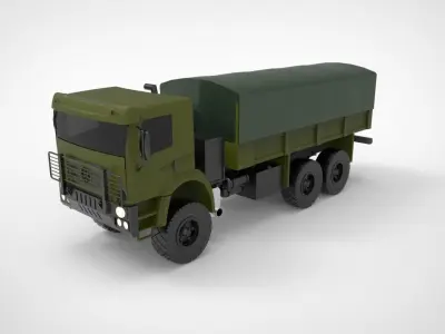 Volkswagen Constellation military trucks 3D model