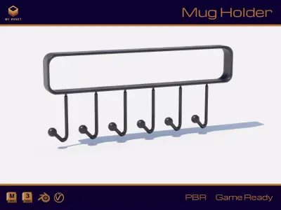 Mug Holder Free low-poly 3D model