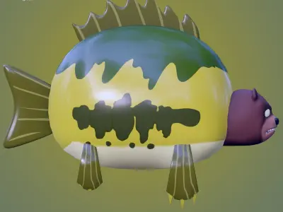 Sea Bear Spongebob Squarepants Low-poly 3D model