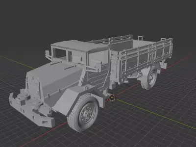 MAN 630 L2A Cargo-SLS 1958 - German 5t Military Truck 3D print model