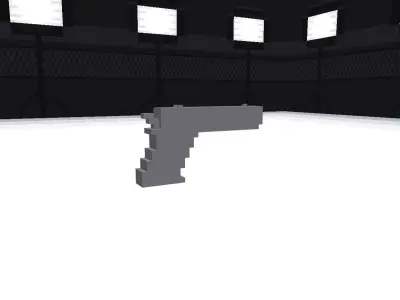 game ready low poly pistol Free low-poly 3D model