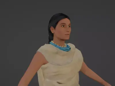 Hohokam Woman Low-poly 3D model