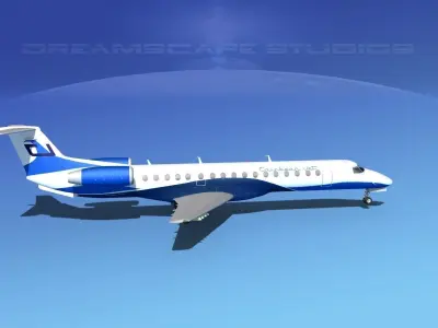 Embraer ERJ-145 CaribJet 3D model