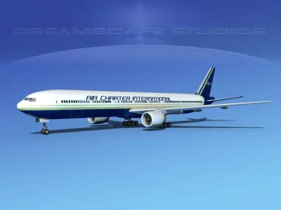 Boeing 777-300 Air Charter Intl 3D model